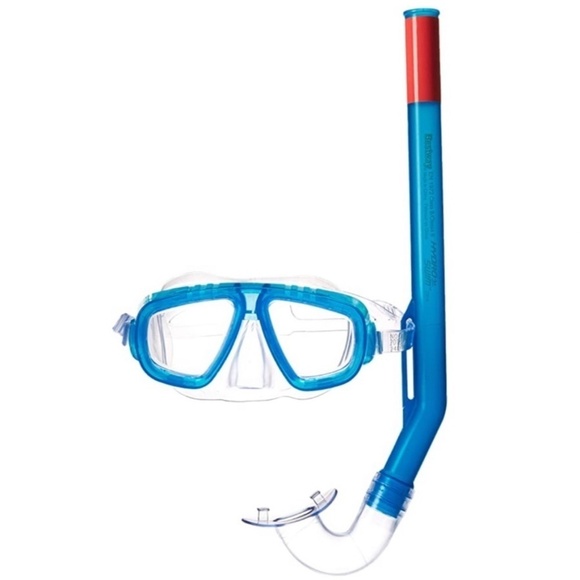 Bestway Dive 2 Piece Mask and Snorkel Hydro Swim Set Kids Ages 3+ Unisex Blue - Picture 3 of 8